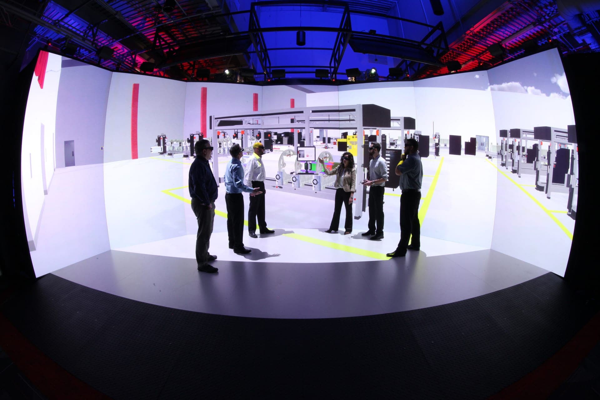 Factory Review an einem segmentierten Display mit ART Motion Tracking